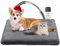 Pet Electric Blanket, 35℃-50℃ Adjustable Temperature Kitten Dog Heat Pad with Timer, Waterproof Pet Blanket with 1.8m/5.9ft Chew Resistant Cord, Heat Resistant Mat with Auto Shut Off (Grey, 45 x 70CM)