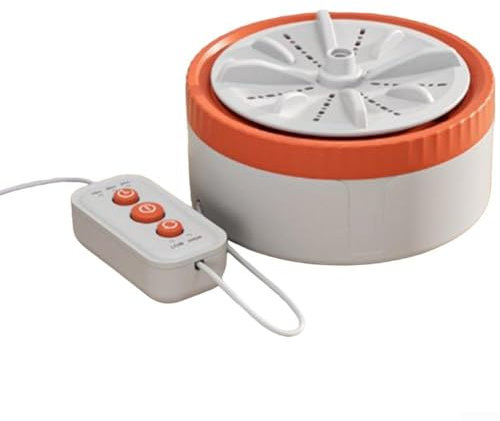 Mini lavadora turbo compacta perfecta para tareas delicadas de limpieza de ropa y platos con fácil funcionamiento USB (naranja)