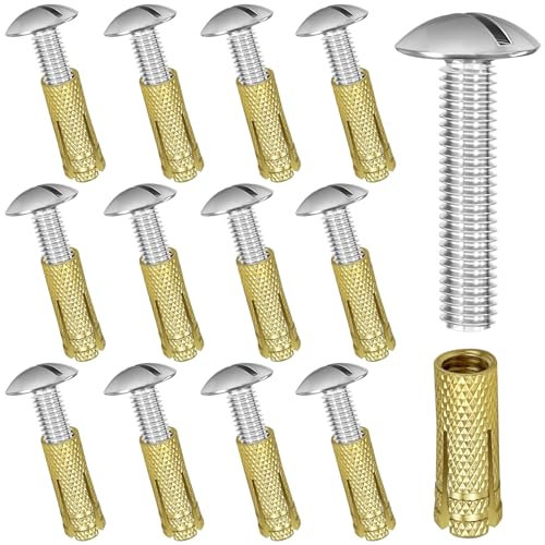 12 tornillos de anclaje para cubierta de piscina, M8 x 40 304 de acero inoxidable, pernos de anclaje, anclaje de suelo retráctil, manguito de suelo de piscina