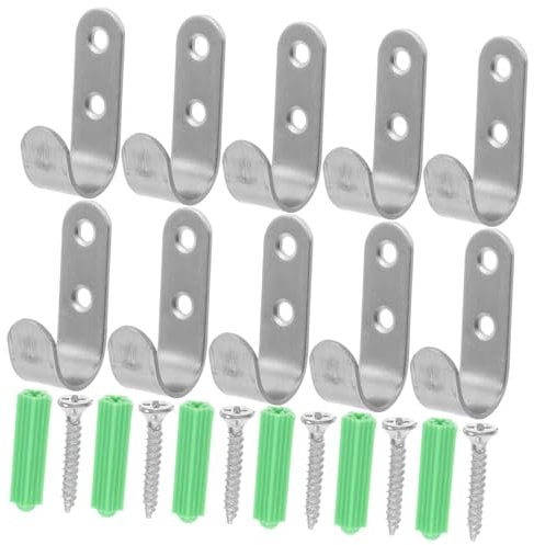 iplusmile 20sets Heavy Duty Trailer Socket Screw Hooks for Wall Coat Plant Towel Key Hat Cargo Net Ladder Hanger Garden Tool Wall Hooks
