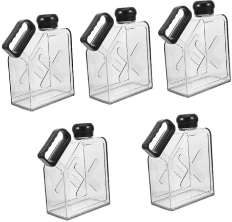 YARNOW 5pcs Flat Water Bottle for Bag Leakproof Travel Flask A5 Size Sports Water Bottle