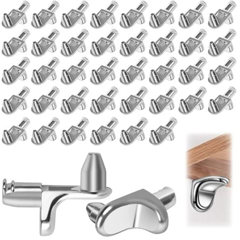 40 Stück Regalbodenträger L-Förmig 5mm - Einlegebodenhalter, Regalhalterung für Schrank, Küche & Bücherregal - Stabile Fachbodenträger aus Metall (5mm) Bodenträger