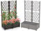 HOMASIS Jardinière avec Treillis Extérieure, Brise Vue sur Pieds avec Trous de Drainage, Bac à Fleurs pour Plantes Grimpantes & Plantes en Pot pour Calcon, Cour & Jardin (Grand)