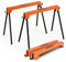 Folding Saw Horses - Heavy Duty Metal Trestle Stands, Portable Pair with Anti-Slip Top & Handle, Each Supports Up to 227KG, Ideal for Workbench Use,