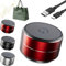 Buzzgo Echo Speaker, Mini Buzzgo Speaker Bone Conduction, Compact Speakers with Enhanced Bass, Pocket-Sized with USB-C Charging, Button Control, Unique Adhesive Design, For Smooth Surface (Red)
