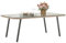 Outsunny Mesa de jardín de ratán PE con Tapa de Cristal, Mesa de Centro Rectangular para Interior y Exterior, 110x60x40 cm, Madera Natural