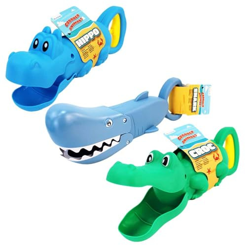 BEMIRO Sandgreifer für Kinder – 34 cm – Greifer-Spielzeug im Tiermotiv – Hochwertig verarbeitet – Ideal für Strand & Garten (Set)