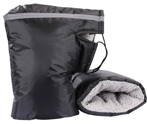 KOMEIYL Motorrad Lenker Handshuhe, Winter Thermo Lenkerstulpen, wasserdichte Lenker Handshuhe Con Plüschfutter, Verdickte Warme Motorrad-Roller Muffs, Effektiv Verhindern Erfrierungen Händen