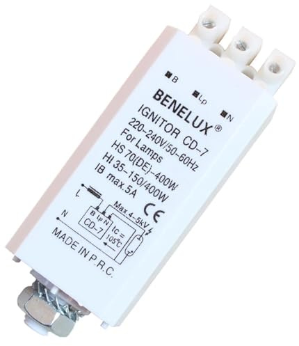 NIWPPKIMX Allumeur électronique CD-7 for Lampes HID HPS, lumière aux halogénures métalliques 70-400W 220-240V 50-60Hz, Paquet de 2