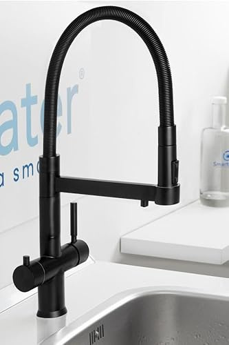 SmartWater® Smart Tap Flex rubinetto cucina 3 vie con doccetta flessibile, per acqua di rete calda/fredda e acqua depurata