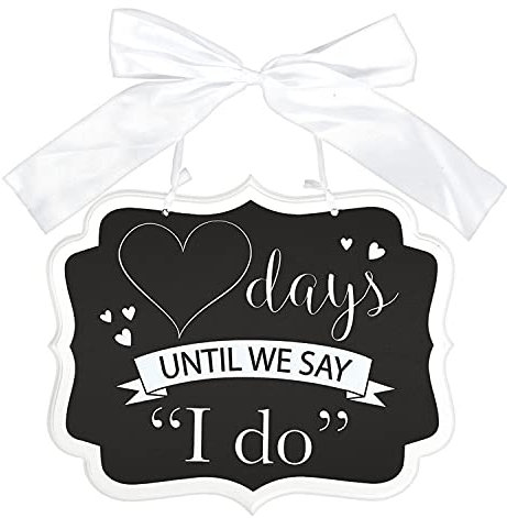 (PKT) Adult 1 Count Down To I Do MDF Wedding Sign