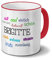 printplanet Tasse mit Namen Brigitte - Positive Eigenschaften von Brigitte - Namenstasse, Kaffeebecher, Mug, Becher, Kaffeetasse - Farbe Rot