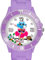 Taffstyle Kinder Armbanduhr Silikon Sportuhr Bunte Sport Uhr mit Blumen Eulen Familie Motiv Analog Quartz Small 39 mm Flieder