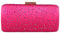 Boutique De FGG Elegante Borsa da Donna in Cristallo Borse da Sera Formali in Strass Pochette Borsetta da matrimonio, Piccolo, Fucsia