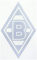 Borussia Mönchengladbach Edelaufkleber Raute Silber 22x35 cm VFL