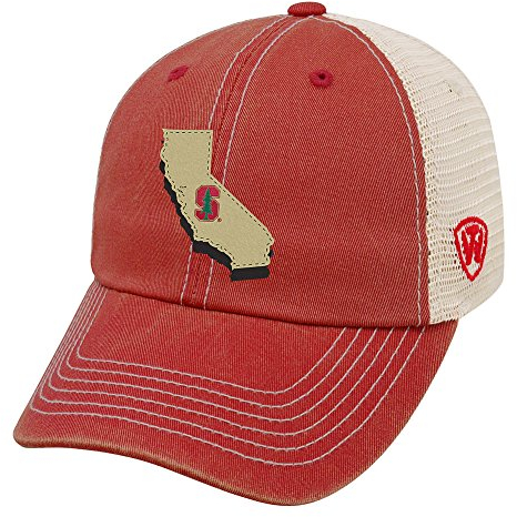 Top of the World Herren Mütze NCAA Off Road Mesh State Icon verstellbar, Herren, NCAA Men's Off Road Mesh Back Hat, Stanford Kardinal Kastanienbraun, Einstellbar