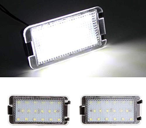 GOFORJUMP Superhelle 2X18SMD Canbus LED-Kennzeichenleuchte für 99-05 S/eat Leon 1M 04-09 Altea Arosa Cordoba MK1 MK2 Ibiza Toledo 5P