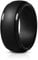 JewelryWe Schwarz Silikon Ehering für Männer: 9mm breit Hochglanz Poliert Gummi Hochzeit Ringe Bands mit glatter Oberfläche Herren Flexible Gummibänder Ersatzringe für Sport und Outdoor Größe 54