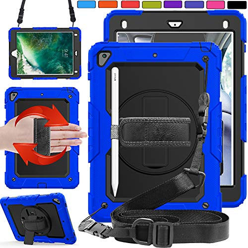 DuraSafe Cases DSRugHolCase Support Robuste pour iPad iPad Air 3 10.5(2019)/Pro 10.5(2017) Bleu Marine/Indigo