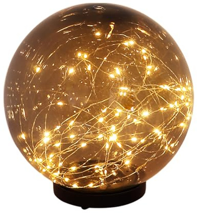 GLOBO LED Solar Außen Tisch Lampe Garten Lichterkette Kugel Strahler Park Lampe rauch 33805
