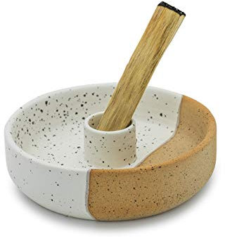 Bursera Terrakotta Palo Santo Halter, Baum mit jeder Bestellung gepflanzt, Keramik Palo Santo Brenner Holzständer, Räucherstäbchen Brennschale