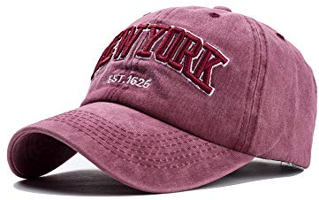 CheChury Retro Vintage Basecap New York Unisex Baumwolle Kappe Distressed Washed Verstellbar Outdoor Freizeit Hut Stickerei Cap Herren Baseballkappe Frauen