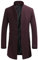 YOUTHUP Manteau Homme Chaud d'hiver longue en Laine Trench-Coat Parka Bombers Slim Fit Outwear Manteau Longue Business d'Affaire Violet S