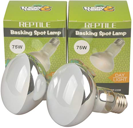 Lucky Herp, Lampada riscaldante per rettili, confezione da 2 (75 Watt)
