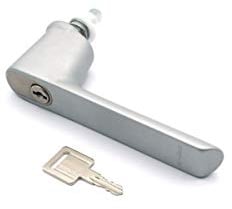 Schüco abschließbarer RC-Fenstergriff, Aluminium C0 silber 247656