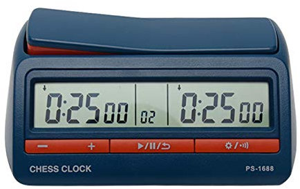 Chess Clock Digital Chess Timer, Professional International Chess Clock with Large Seesaw Button, Game Timer