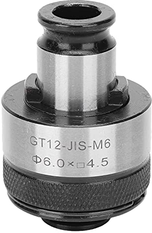 Walfront GT12-JIS-M6 Gewindeschneidmaschinenadapter, Einstellbarer Torsionsgewindeschneidfutter, Schnellwechselfutter für Schneidwerkzeugmaschine aus Eisen
