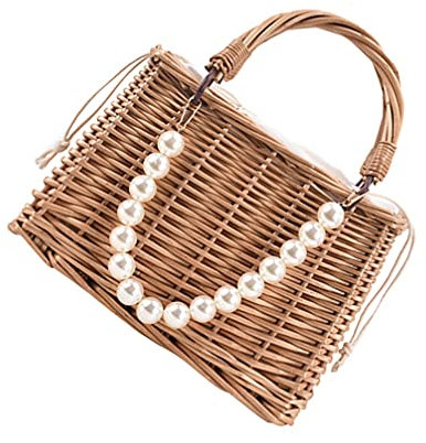 SOIMISS Elegante Handtasche Für Damen Strandtasche Mit Netzdesign Tragbare Tragetasche Für Reisen Und Einkaufen