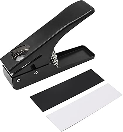 Plektrum-Stanzer WorthPlanet DIY Guitar Pick Punch Gitarre Plektron Plectrum Plektrum Locher Punch Guitar Stanzmaschine Presse Maker mit 2 Stück Streifenfolien W090002 (Schwarz)