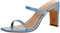 The Drop Avery Sandalia de tacón alto con dos correas y puntera cuadrada para Mujer, Azul Viejo, 38.5 EU