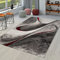 TT Home Wohnzimmer Teppich Kurzflor Abstrakt Geometrisch Design Used Look Modern, Farbe: Grau Rot Anthrazit, Größe:200x290 cm