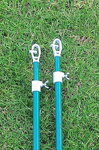 Wäscheleine aus Metall, verzinkt, für den Außenbereich, ausziehbare Stange, Wäscheständer, Kleiderstange, Wäschespinne