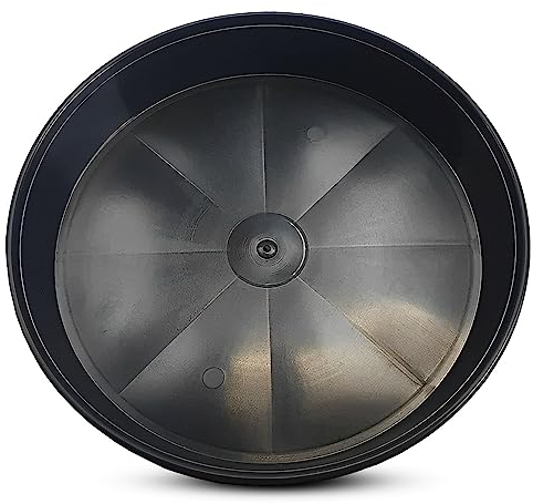 30cm (12”) Diameter Pack of 20 UK Made Plant Pot Saucers, Flower Pot Saucer - Black Plastic Plant Saucers - Ideal as a Drip Base Plant Pot Trays For Garden Pot Saucer Indoor/Outdoor Plants