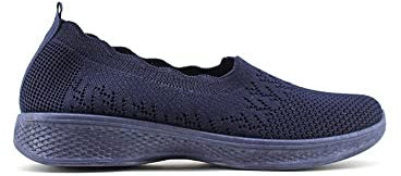 MODELISA - Zapatilla Sin Cordones Plana Transpirables Mujer (Navy, Numeric_37)