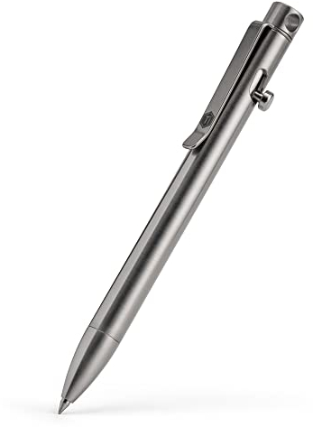 KeyUnity KP01 Stylo À Bille Avec Clip, Stylo À Bille Rétractable En Métal EDC En Alliage De Titane Pour Un Transport Quotidien Brillant