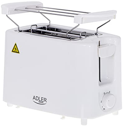 ADLER Toaster 2 Scheiben, 650-750 W, 75 cm Kabel & 6 Bräunungsstufen