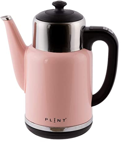 PLINT Rose Color Kettle - 1.7 Litre Capacity - Double Wall Hot Water Kettle for Tea and Coffee - Fast Boil - 1500W Cordless Electric Kettle - BPA Free -Dry Protection - Anti Slip 360° base Kettle