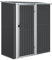 vidaXL Cobertizo para electrodomésticos, color antracita, 180,5 x 97 x 209,5 cm, acero galvanizado