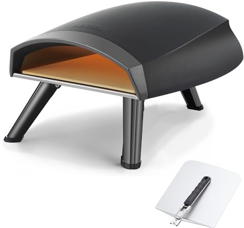 12’Portable Pizza Oven－HOETON Vigor12 gas pizza oven Outdoor Pizza Oven, Foldable legs Gas Pizza Oven withe pizza peel,Suitable for Bbq Party, Camping, Garden Dinner