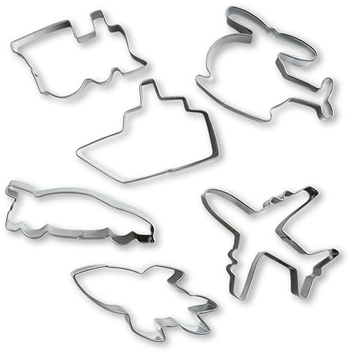 Papierdrachen 6 Keks-Ausstecher Fahrzeuge - kreiere einzigartige Kekse - Backen mit Kindern - tolle Geschenkidee zum Geburtstag, Ostern, Weihnachten - in praktischer Pappschachtelbox Set 2