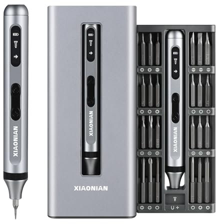 XIAONIAN Mini tournevis électrique 52 en 1 avec 48 embouts magnétiques tournevis de précision
