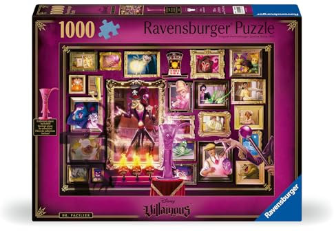 Disney Villainous:Dr.Facilier and Figurine 1000 Teile Puzzle für Erwachsene - Jedes Stück ist ein Unikat, Softclick-Technologie bedeutet, dass Teile perfekt zusammenpassen