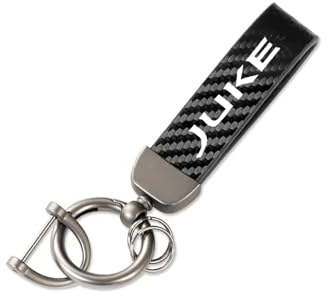 KardoL Auto Schlüsselanhänger Kohlefaser Metall Kompatibel mit für Nissan Juke F15 F16 2010 2011 2012 2016 2019 - Geschenk für Männer Frauen Autozubehör,S