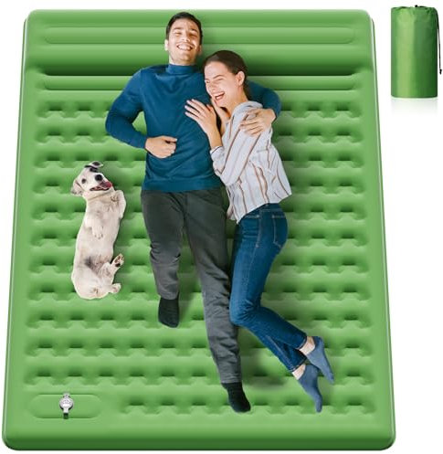 Camping Bed Sleeping Roll Mat Camping Mattress Pad Double Air Bed Blow up Camping Accessories Equipment Essentials Gear Inflatable Camp Beds for Adults Self Inflating Tent Backpacking Hiking Car Truck