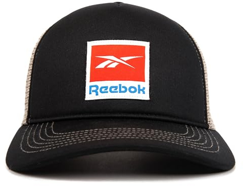 Reebok Unisex Trucker-Mütze Mesh-Back Cap with Adjustable Snapback for Men and Women (One Size Fits Most)