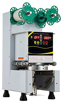 Milk Tea Cup Sealing Machine,360W Automatic Cup Sealing Machine,ElectricPaper Cup Sealer Bubble Tea Cup Sealer,Commercial Bubble Tea Cup Sealer for 70/75/88/89/90/95mm Diameter Cup,400-500 Cups/H,CE